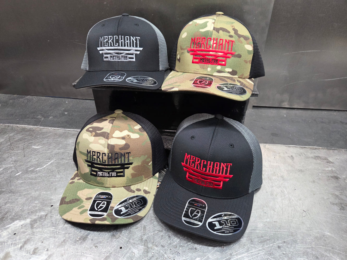 Trucker Snap-Back + Flex-Fit (black/red)