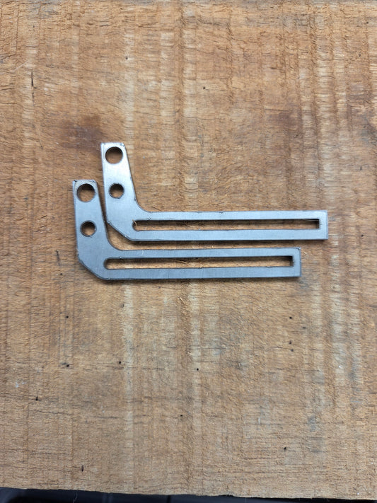 Dual 1/4"+3/16" Tube, High Offset, Large Spacing, Long Bumper Tab
