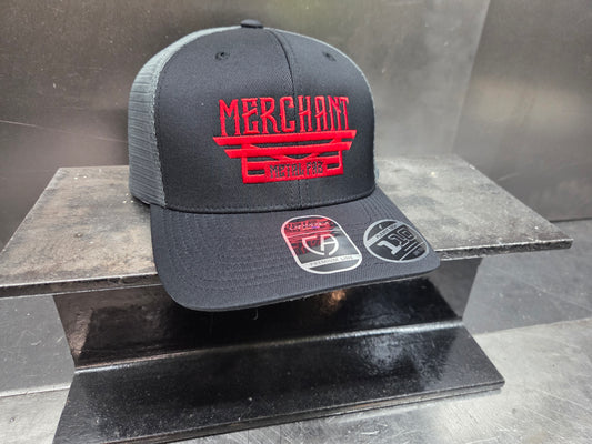 Trucker Snap-Back + Flex-Fit (black/red)
